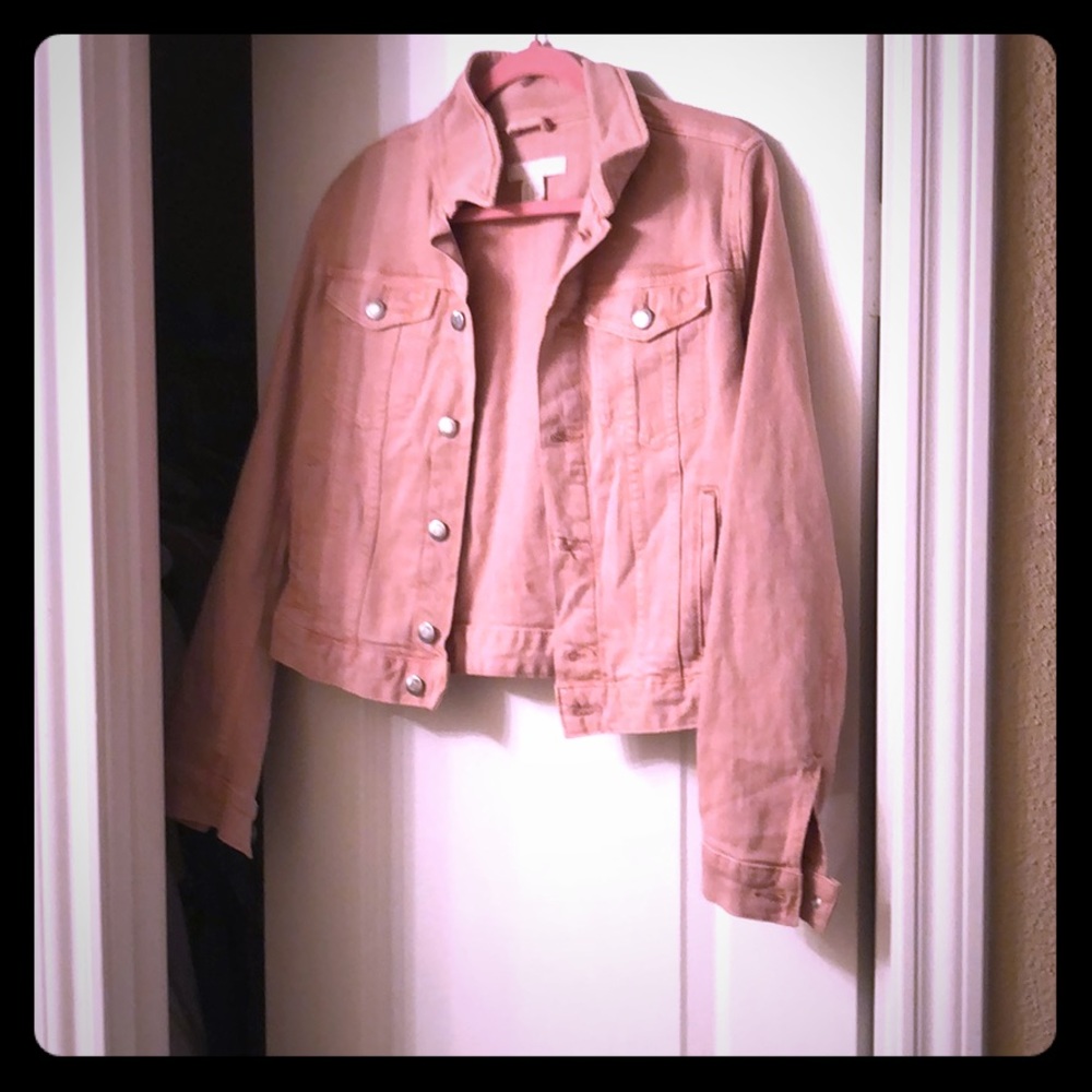 H & M pink denim jacket